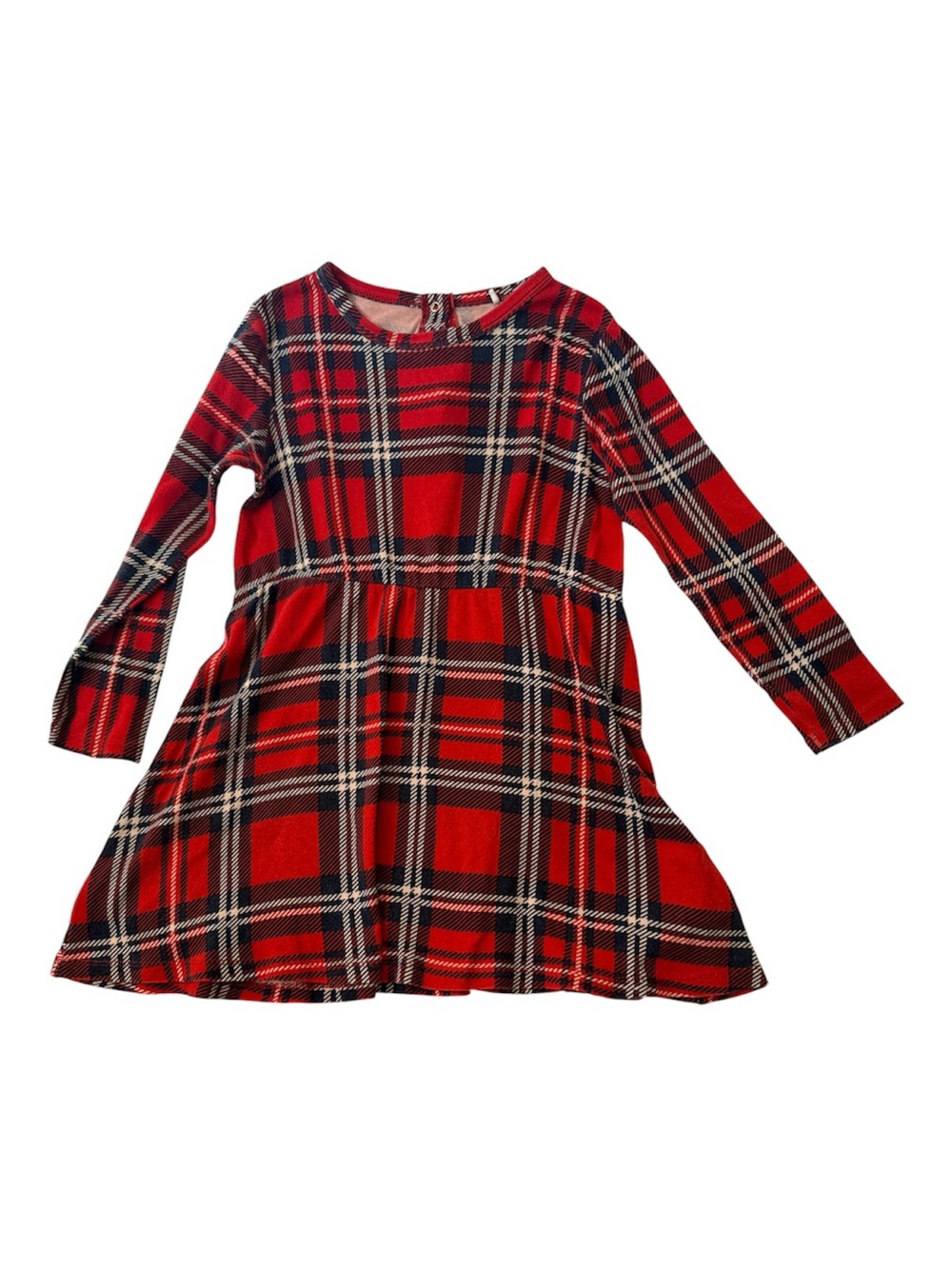 Mini Rodini Red Tartan Plaid Holiday Dress 116/122